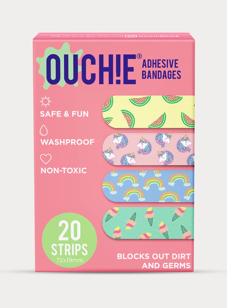 Ouchie Printed Adhesive Bandages (20 Strips)