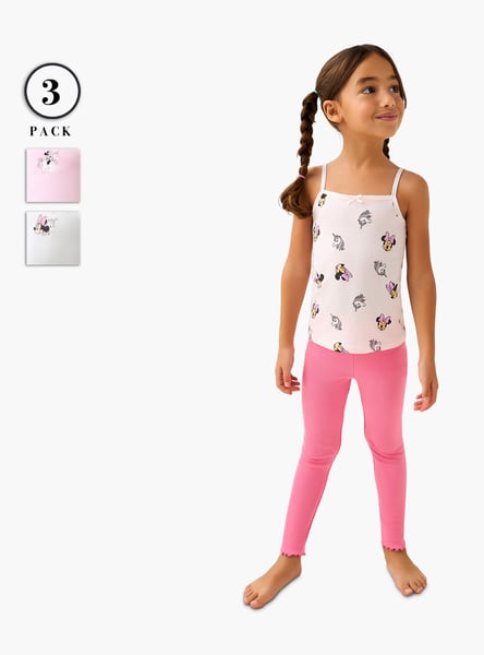 Juniors Minnie Mouse Print Camisole - Pack of 3