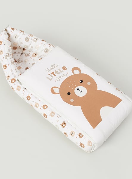 Juniors Bear Print Hooded Nest Bag - 49x72 cm