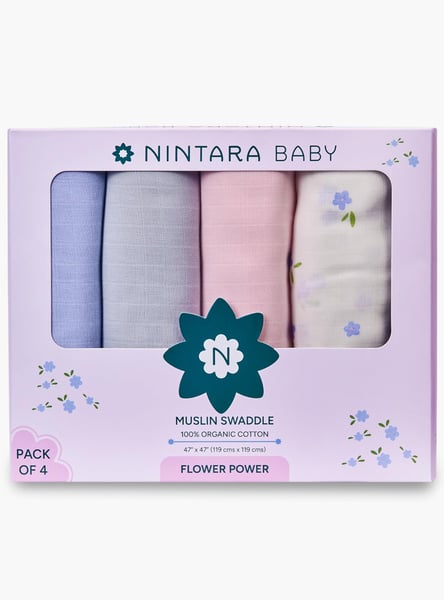 Nintara Baby Swaddle - Extra-Large - Set of 4