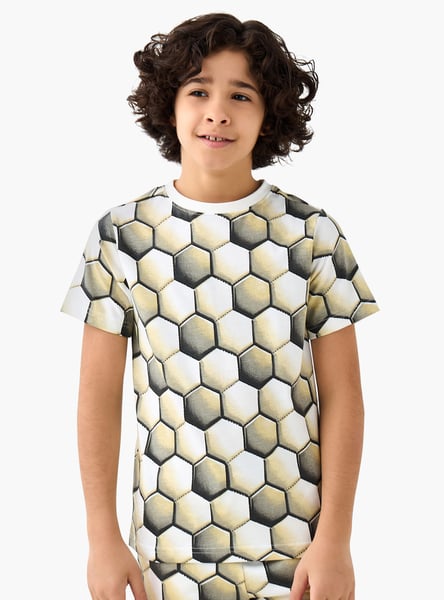Juniors Geometric Print T-shirt