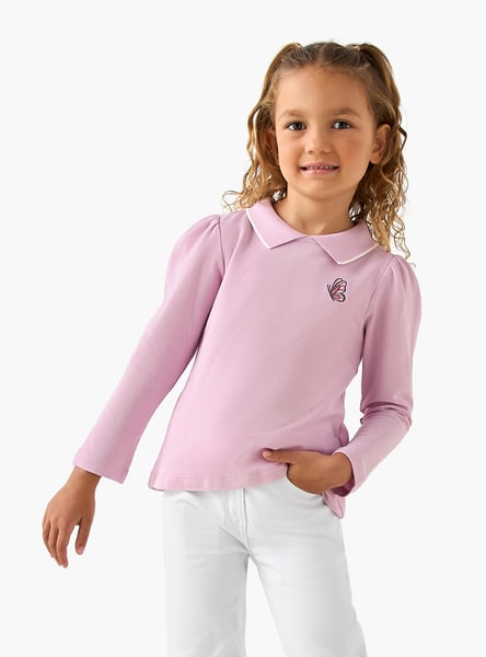 Juniors Embroidered Knit Top