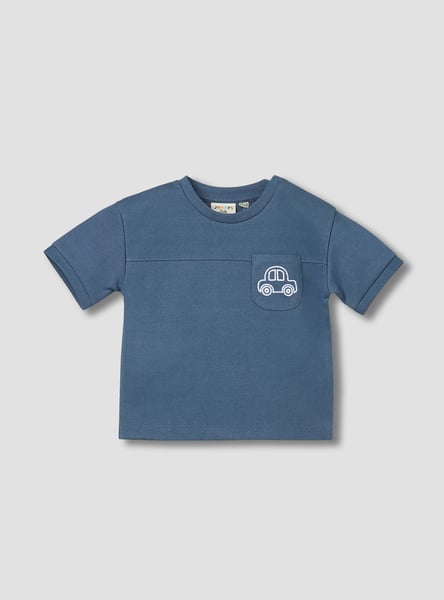 Juniors Car Embroidered T-shirt and Pants Set