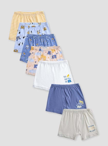 Juniors Printed Trunks - Pack of 7