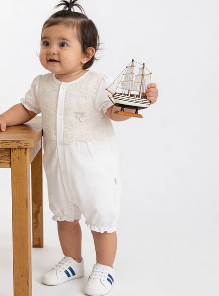 Giggles Lace Detail Romper