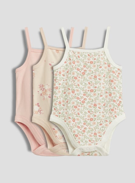 Juniors Printed Strappy Bodysuit - Pack of 3