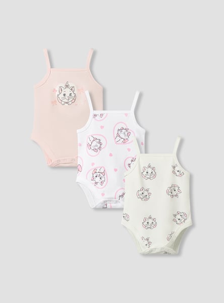 Juniors Marie Print Strappy Bodysuit - Pack of 3