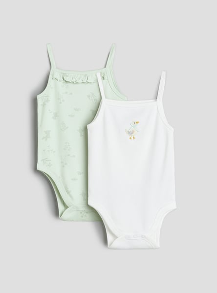 Juniors Assorted Strappy Bodysuits - Pack of 2
