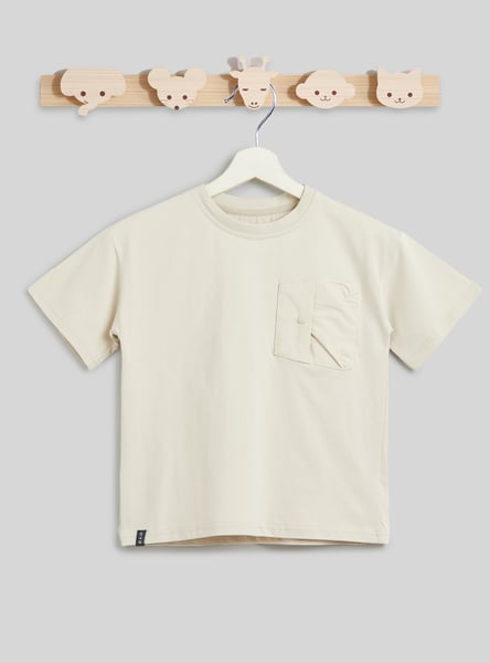 Junior Sports Solid T-shirt with Pocket