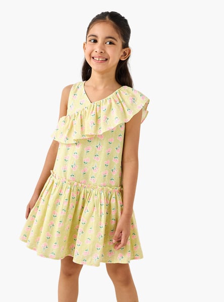 Juniors Floral Print A-line Dress