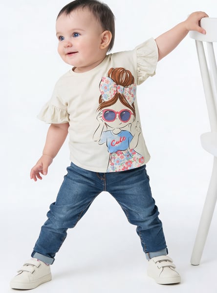 Juniors Graphic Printed Top