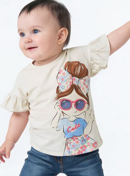Juniors Graphic Printed Top