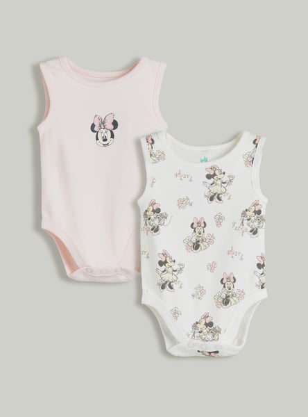 Juniors Minnie Mouse Print Bodysuit - Pack of 2