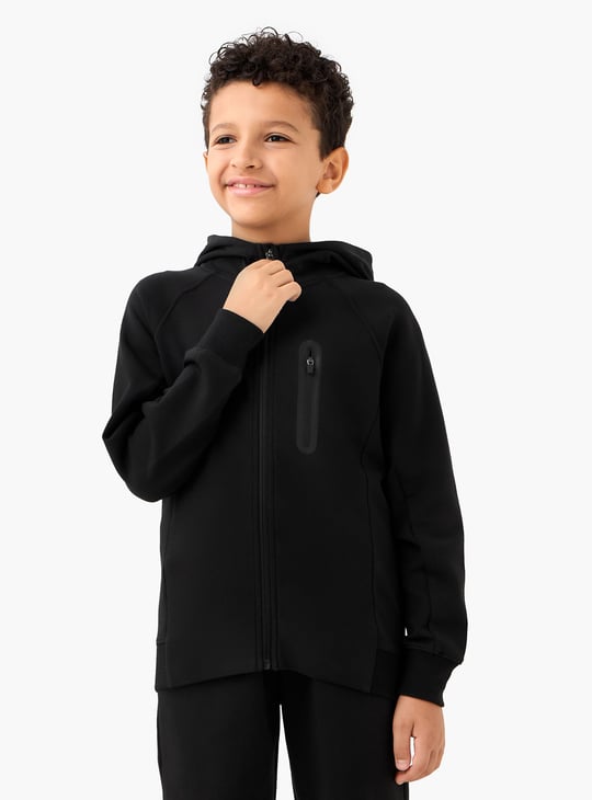 Juniors Solid Hoodie and Joggers Set