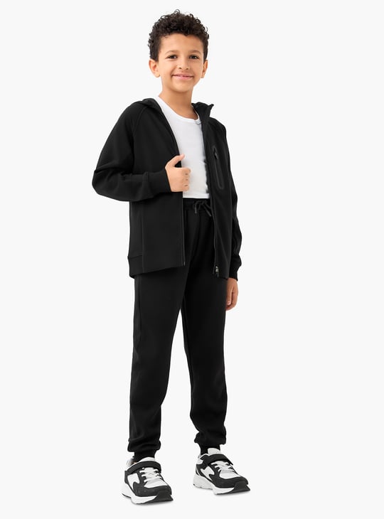 Juniors Solid Hoodie and Joggers Set