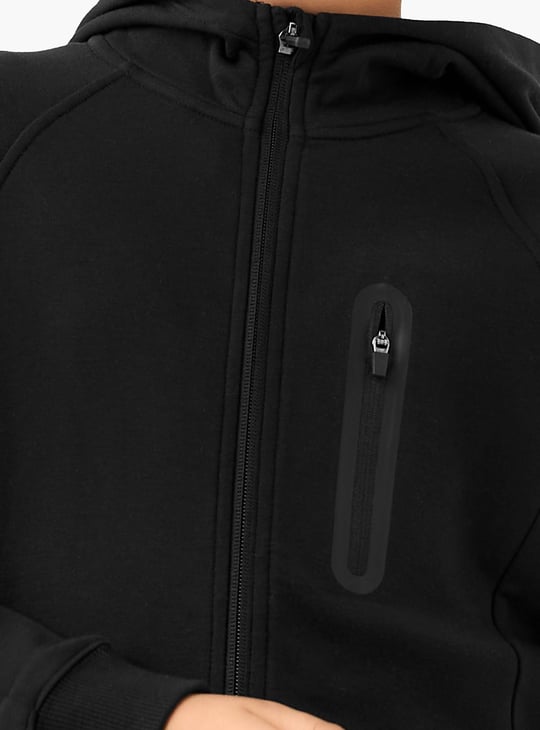 Juniors Solid Hoodie and Joggers Set