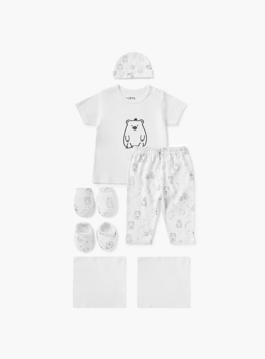 Juniors 7-Piece Bear Print Clothing Gift Set