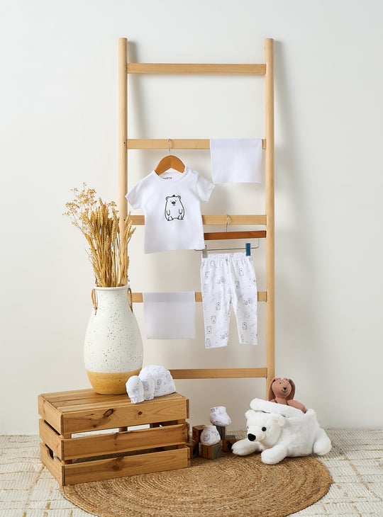 Juniors 7-Piece Bear Print Clothing Gift Set