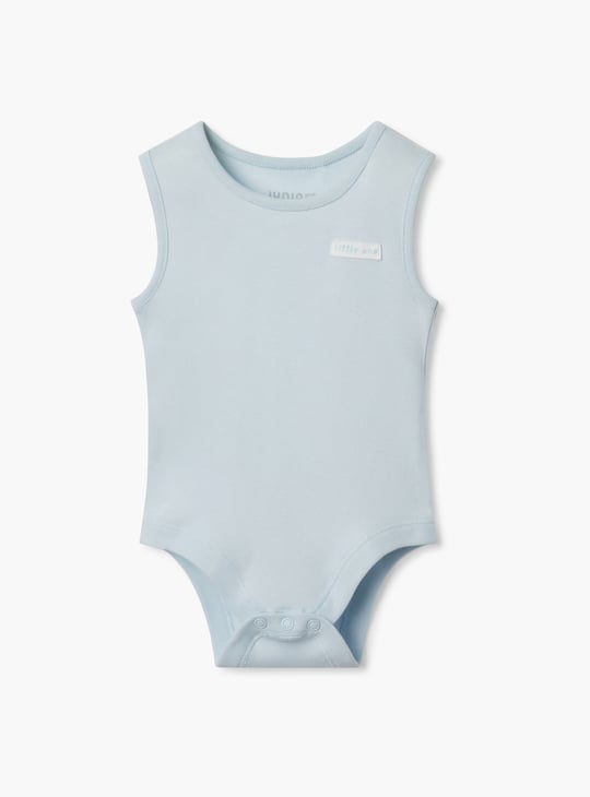 Juniors Assorted Sleeveless Bodysuit with Button Closure - Set of 3