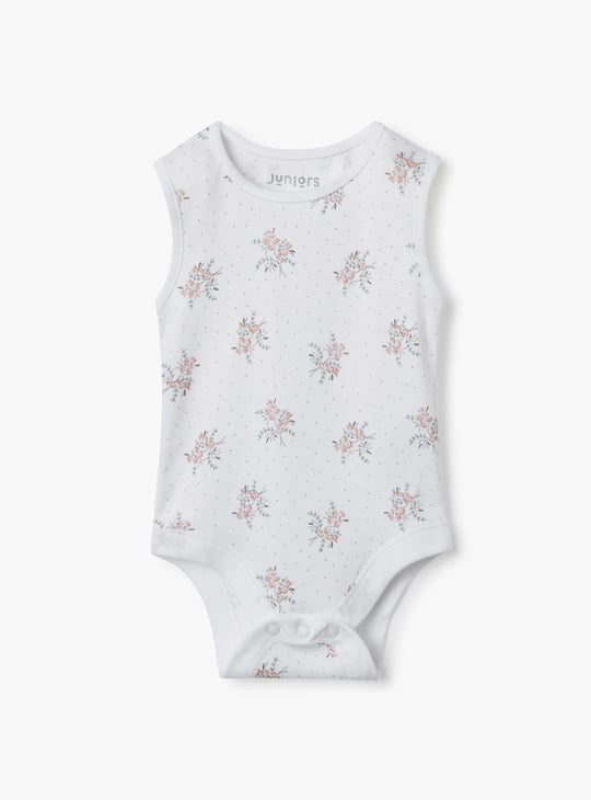 Juniors Printed Sleeveless Bodysuit - Set of 3