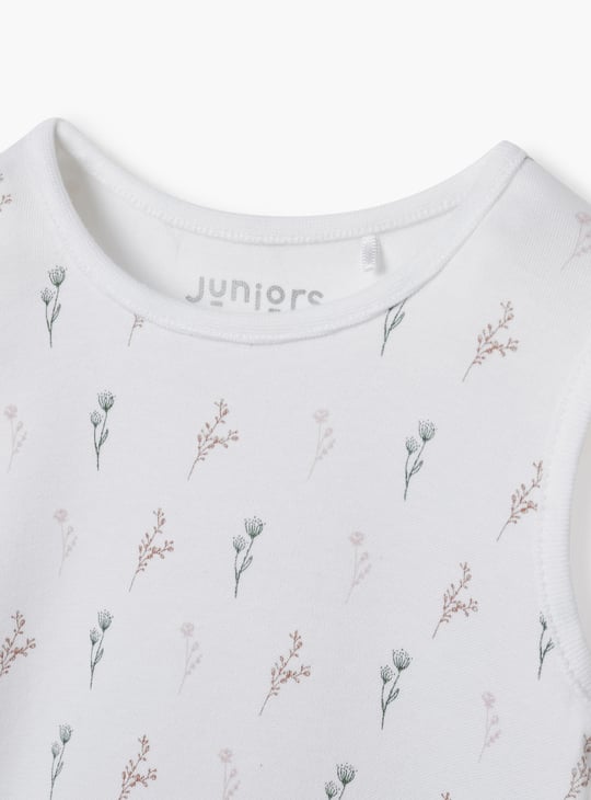 Juniors Printed Sleeveless Bodysuit - Set of 3