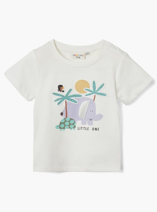 Juniors Applique Detail T-shirt with Short Sleeves - Set of 3