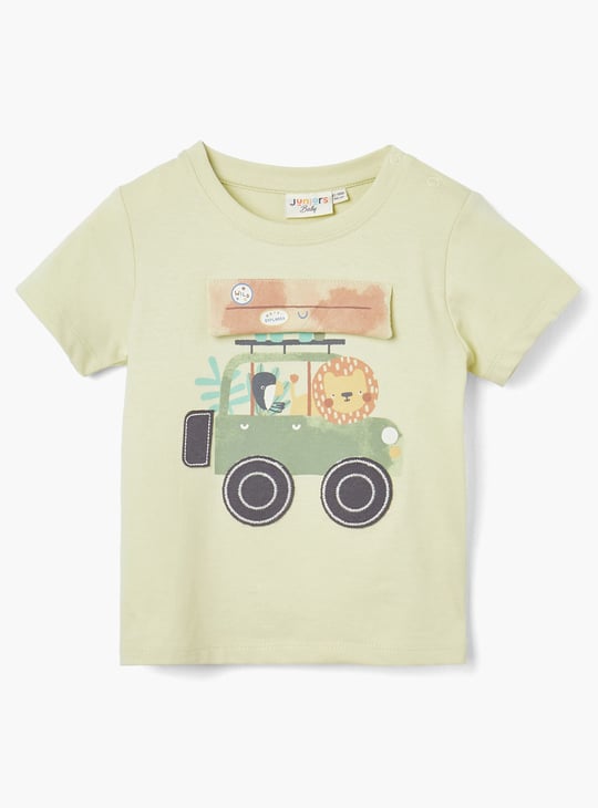 Juniors Applique Detail T-shirt with Short Sleeves - Set of 3