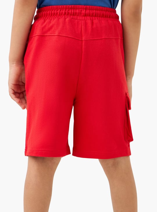 Juniors Spider-Man Print Shorts with Drawstring Closure