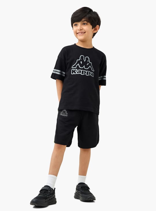 Kappa Logo Print T-shirt and Shorts Set