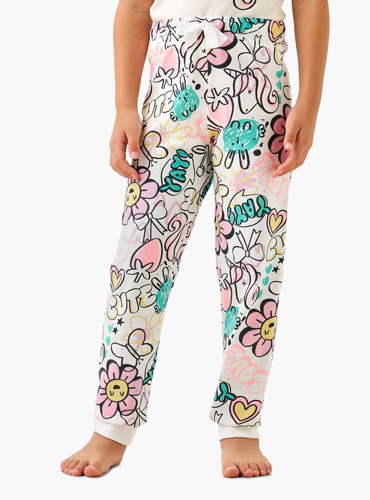 Juniors Printed T-shirt and Pyjama Set