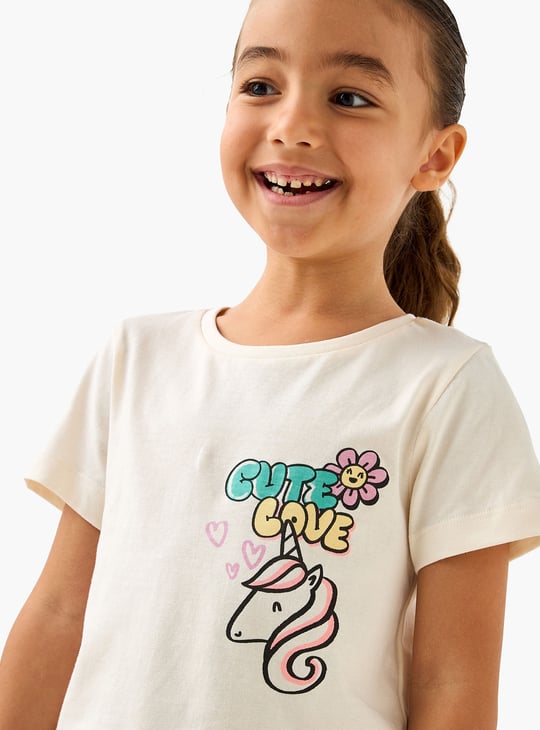 Juniors Printed T-shirt and Pyjama Set