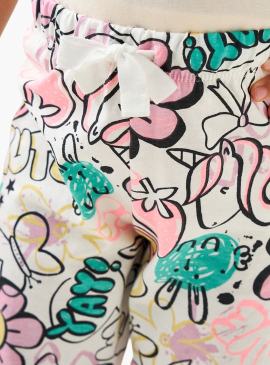 Juniors Printed T-shirt and Pyjama Set