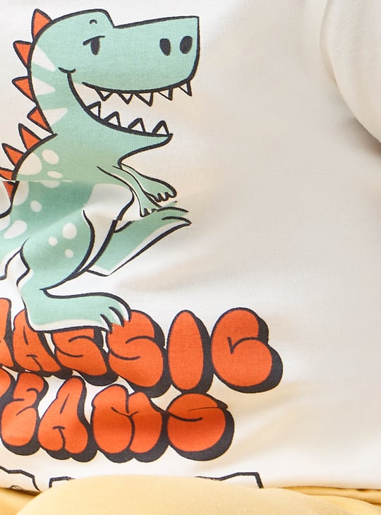 Juniors Dinosaur Print T-shirt and Pyjama Set