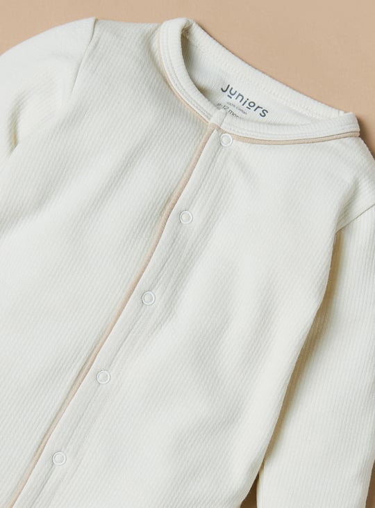 Juniors Textured Sleepsuit with Long Sleeves
