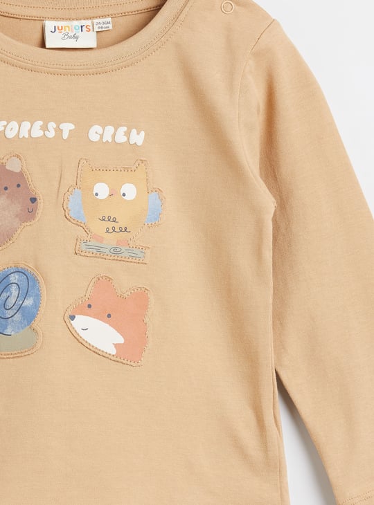 Juniors 3 Piece Applique T-shirt with Joggers Set