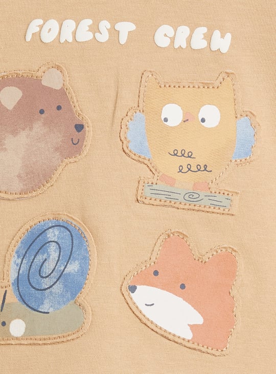 Juniors 3 Piece Applique T-shirt with Joggers Set