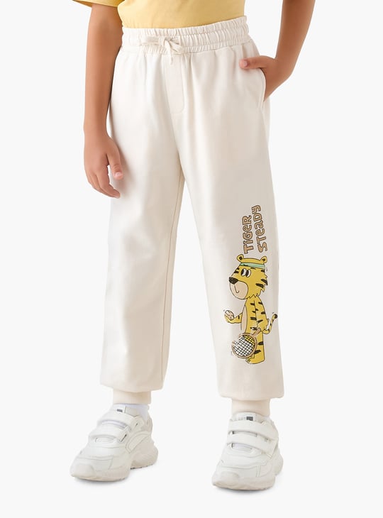 Juniors Tiger Print Hooded Sweatshirt and Joggers Set