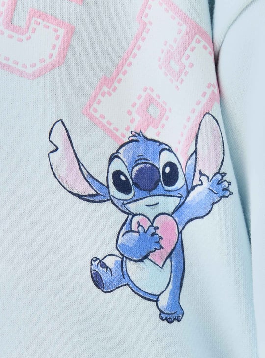 Juniors Stitch Print Hooded Sweatshirt