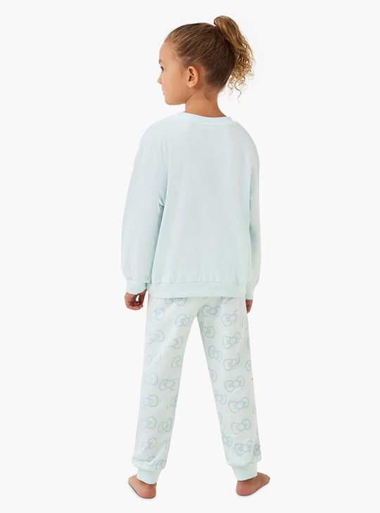 Juniors Hello Kitty Print Sweatshirt with Joggers Set