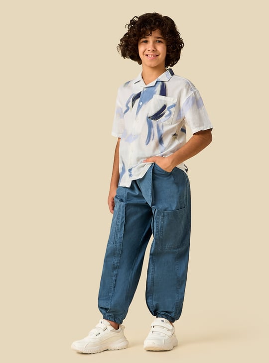Juniors Solid Cargo Joggers
