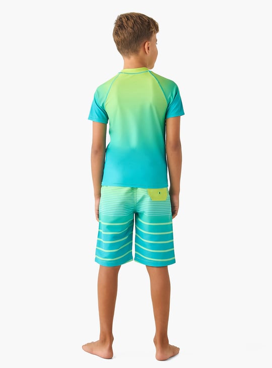Juniors California Print Rash Guard Set