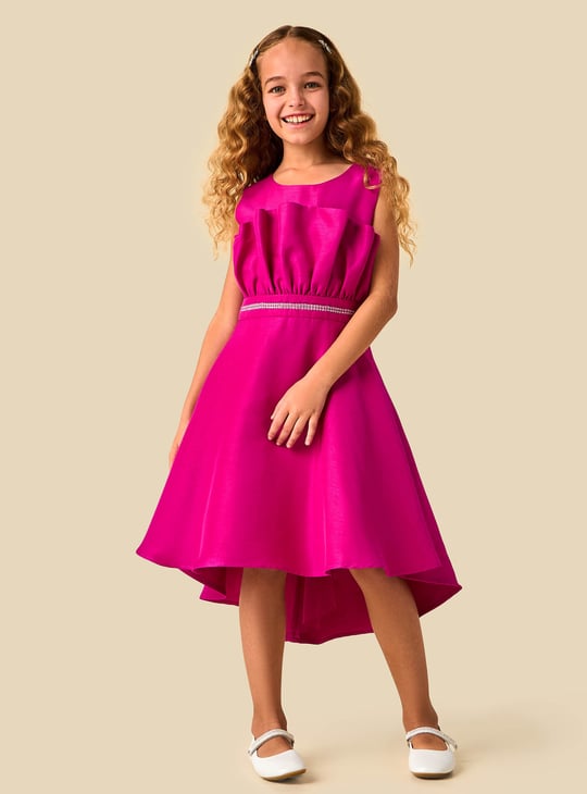 Juniors A-Line Dress with Zip Closure
