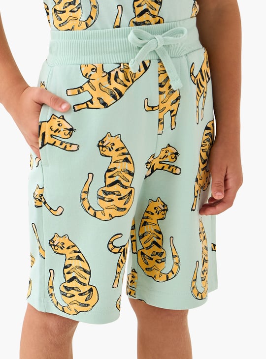 Juniors Tiger Print Shorts
