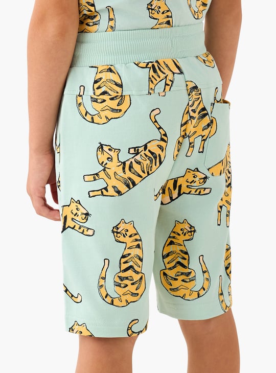 Juniors Tiger Print Shorts