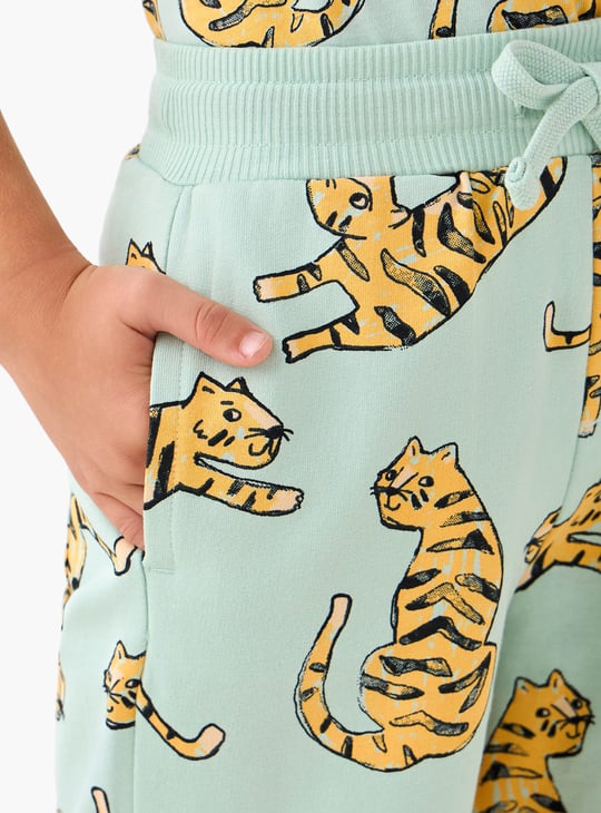 Juniors Tiger Print Shorts