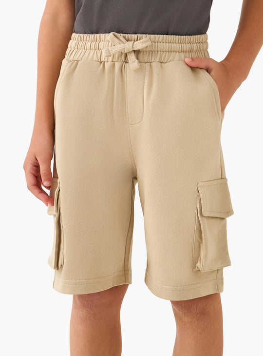 Juniors Solid Cargo Shorts