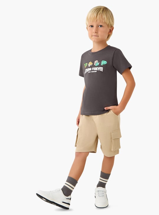 Juniors Solid Cargo Shorts