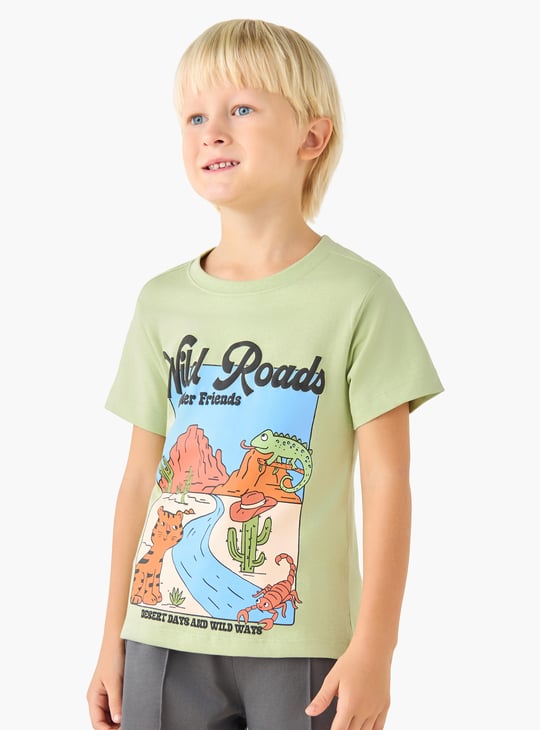 Juniors Printed T-shirt and Shorts - Set of 3