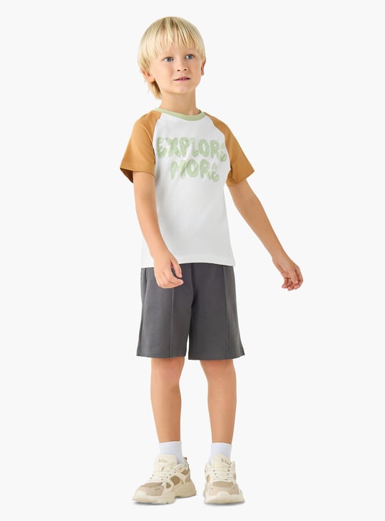 Juniors Printed T-shirt and Shorts - Set of 3