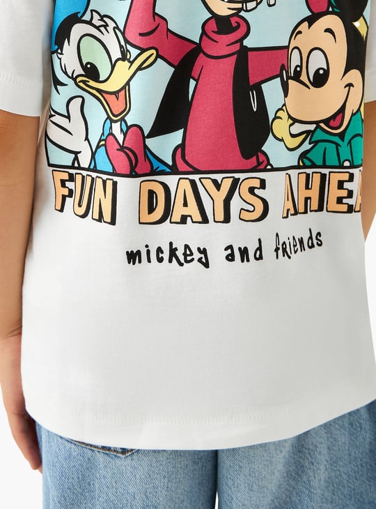 Juniors Mickey Mouse and Friends Print T-shirt